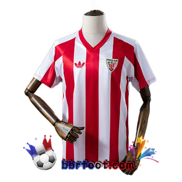 Maillot Foot Athletic Club Retro Domicile Rouge Blanc 1986-1987