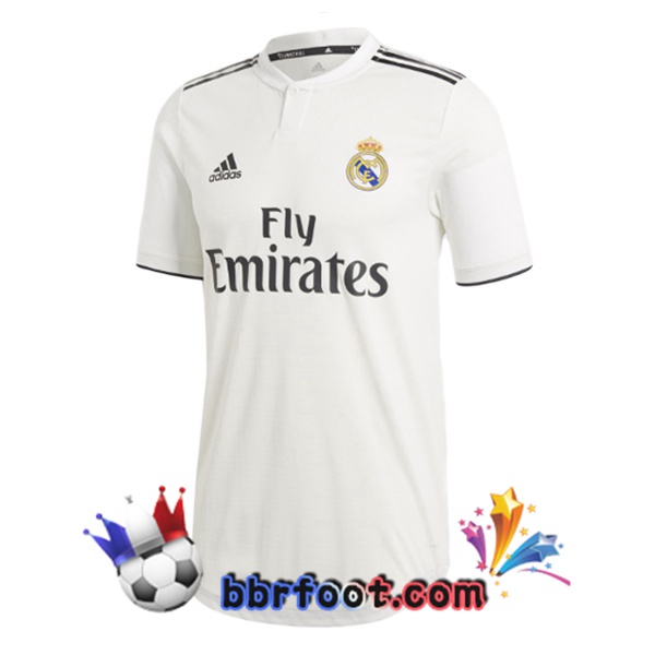 Maillot Foot Real Madrid Retro Domicile Blanc 2018-2019 Maillot Foot Real Madrid Retro Domicile Blanc 2018-2019
