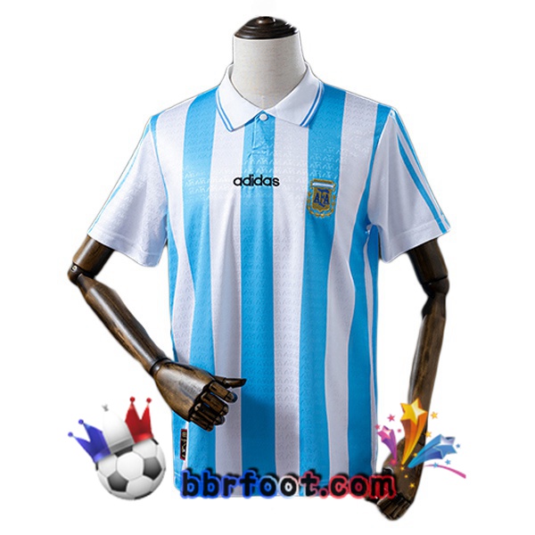 Maillot Foot Argentine Retro Domicile Bleu Blanc 1994 Maillot Foot Argentine Retro Domicile Bleu Blanc 1994