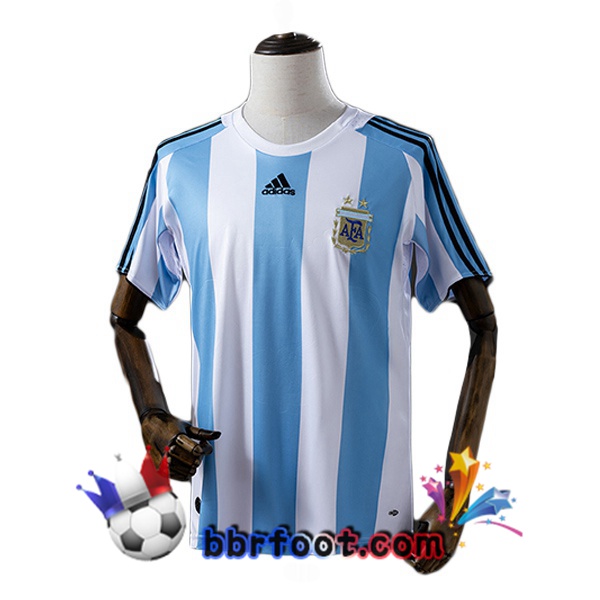 Maillot Foot Argentine Retro Domicile Bleu Blanc 2008 Maillot Foot Argentine Retro Domicile Bleu Blanc 2008