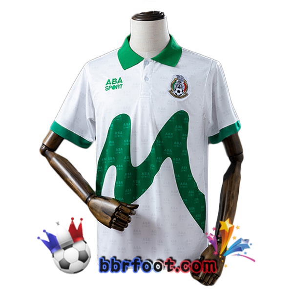 Maillot Foot Mexique Retro Exterieur Blanc Vert 1995 Maillot Foot Mexique Retro Exterieur Blanc Vert 1995