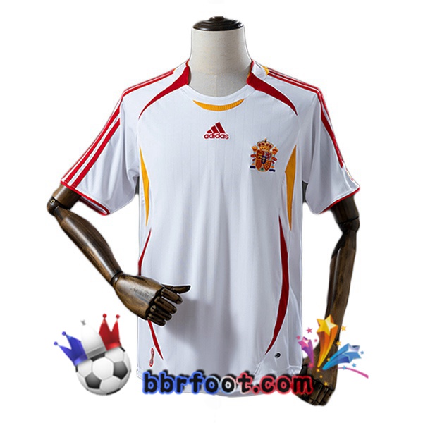 Maillot Foot Espagne Retro Exterieur Blanc 2006 Maillot Foot Espagne Retro Exterieur Blanc 2006