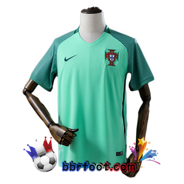 Maillot Foot Portugal Retro Exterieur Vert 2016 Maillot Foot Portugal Retro Exterieur Vert 2016