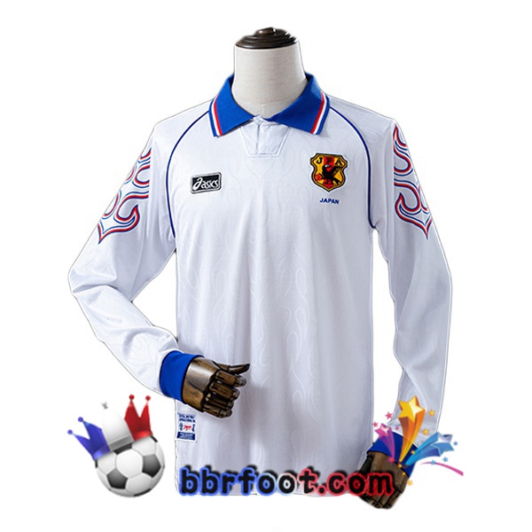 Maillot Foot Japon Retro Exterieur Manche Longue Blanc 1998 Maillot Foot Japon Retro Exterieur Manche Longue Blanc 1998