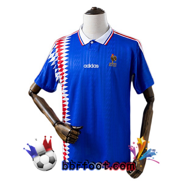 Maillot Foot France Retro Domicile Bleu 1994 Maillot Foot France Retro Domicile Bleu 1994