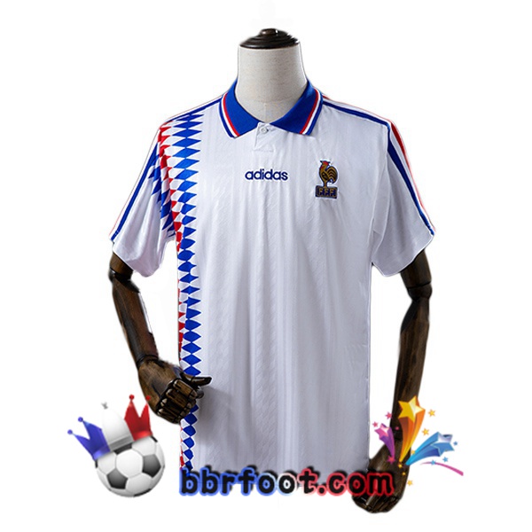 Maillot Foot France Retro Exterieur Blanc 1994 Maillot Foot France Retro Exterieur Blanc 1994