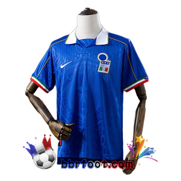 Maillot Foot Italie Retro Domicile Bleu 1995 Maillot Foot Italie Retro Domicile Bleu 1995