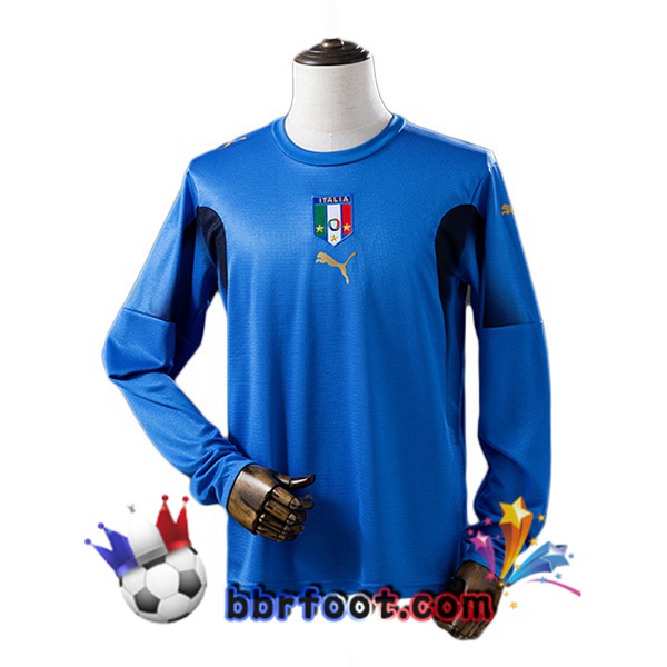 Maillot Foot Italie Retro Domicile Manche Longue Bleu 2006 Maillot Foot Italie Retro Domicile Manche Longue Bleu 2006