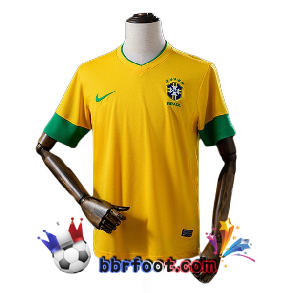 Maillot Foot Bresil Retro Domicile Jaune 2012 Maillot Foot Bresil Retro Domicile Jaune 2012