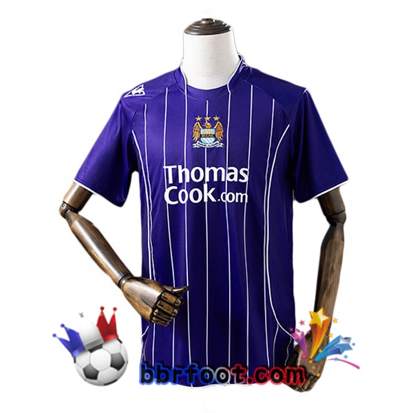 Maillot Foot Manchester City Retro Exterieur Pourpre 2007-2008 Maillot Foot Manchester City Retro Exterieur Pourpre 2007-2008