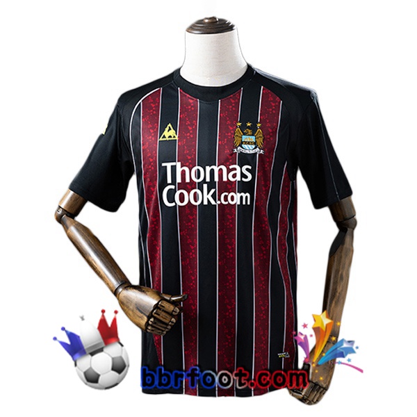 Maillot Foot Manchester City Retro Exterieur Noir Marron 2008-2009 Maillot Foot Manchester City Retro Exterieur Noir Marron 2008-2009