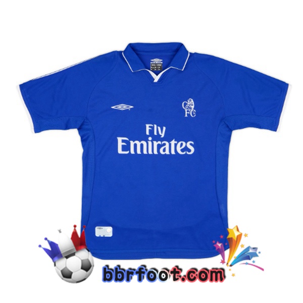 Maillot Foot FC Chelsea Retro Domicile Bleu 2001-2003 Maillot Foot FC Chelsea Retro Domicile Bleu 2001-2003