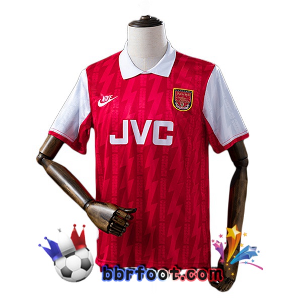 Maillot Foot Arsenal Retro Domicile Rouge 1994-1996 Maillot Foot Arsenal Retro Domicile Rouge 1994-1996