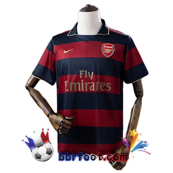 Maillot Foot Arsenal Retro Third Rouge Bleu Royal 2007-2008 Maillot Foot Arsenal Retro Third Rouge Bleu Royal 2007-2008