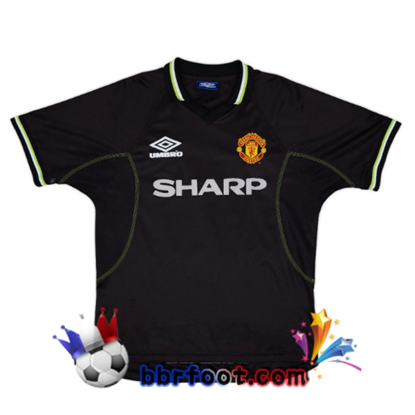 Maillot Foot Manchester United Retro Gardien de but Noir 1998-1999 Maillot Foot Manchester United Retro Gardien de but Noir 1998-1999