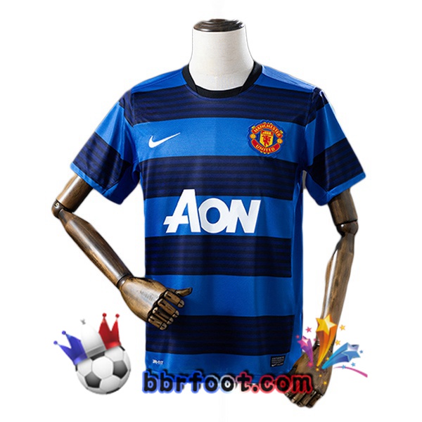 Maillot Foot Manchester United Retro Exterieur Bleu 2011-2012 Maillot Foot Manchester United Retro Exterieur Bleu 2011-2012