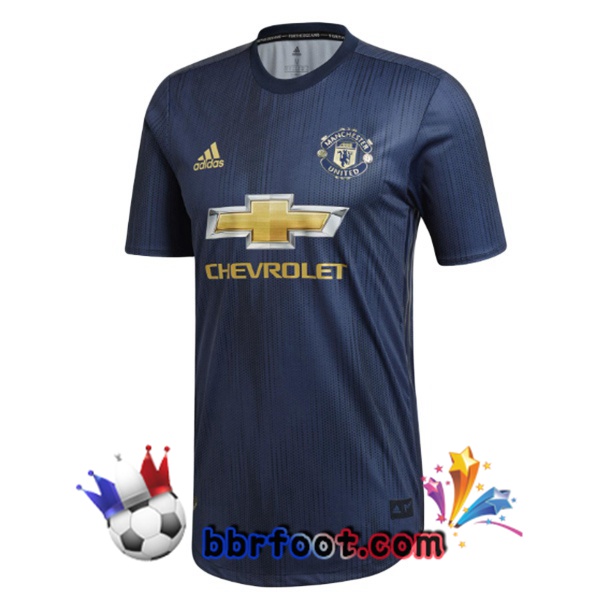 Maillot Foot Manchester United Retro Third Noir 2018-2019 Maillot Foot Manchester United Retro Third Noir 2018-2019