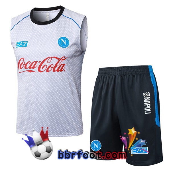 Gilet Foot SSC Naples + Shorts Blanc 2025/2026 Gilet Foot SSC Naples + Shorts Blanc 2025/2026