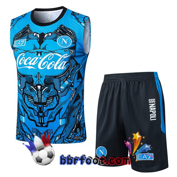 Gilet Foot SSC Naples + Shorts Bleu 2025/2026 Gilet Foot SSC Naples + Shorts Bleu 2025/2026