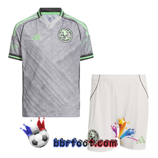 Maillot Foot Club America Enfant Third Gris 2025/2026 Maillot Foot Club America Enfant Third Gris 2025/2026