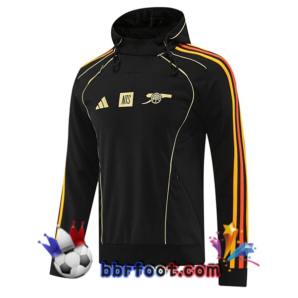 Sweat A Capuche Arsenal Noir 2025/2026 Sweat A Capuche Arsenal Noir 2025/2026