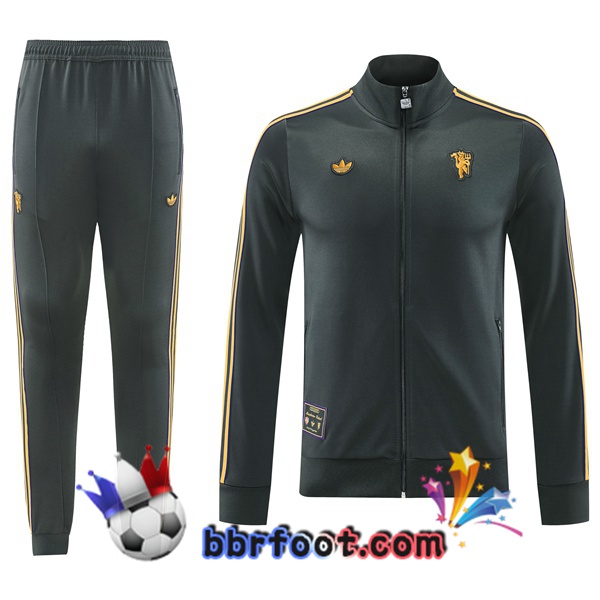 Survetement Foot - Veste Manchester United Gris 2025/2026