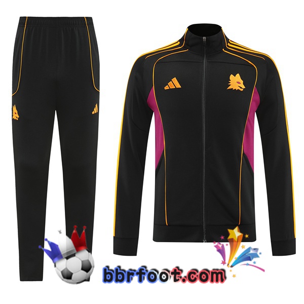 Survetement Foot - Veste AS Roma Noir 2025/2026