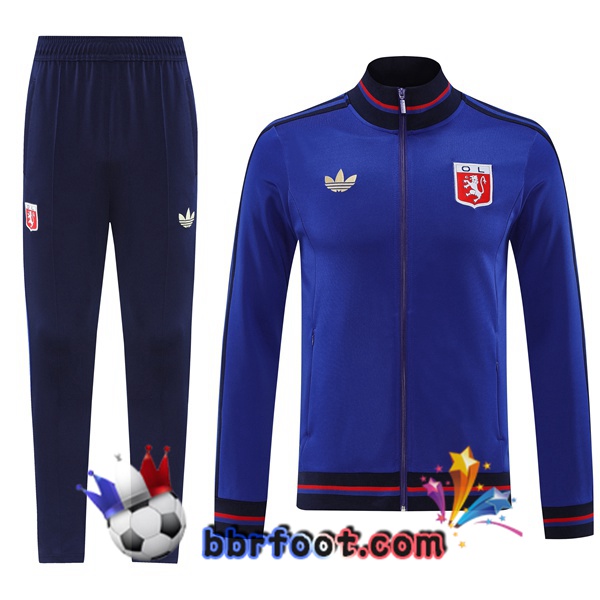 Survetement Foot - Veste Lyon OL Bleu 2025/2026 Survetement Foot - Veste Lyon OL Bleu 2025/2026