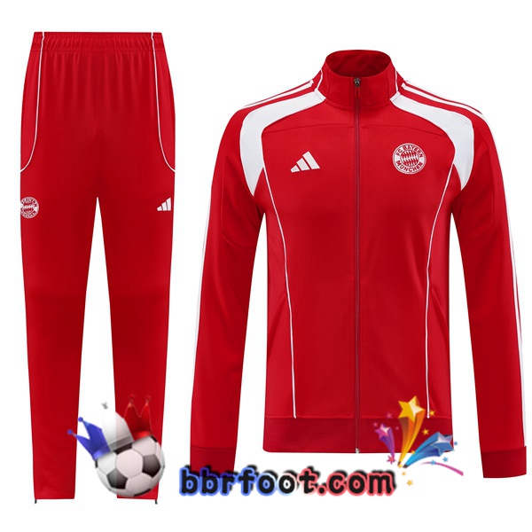 Survetement Foot - Veste Bayern Munich Rouge 2025/2026