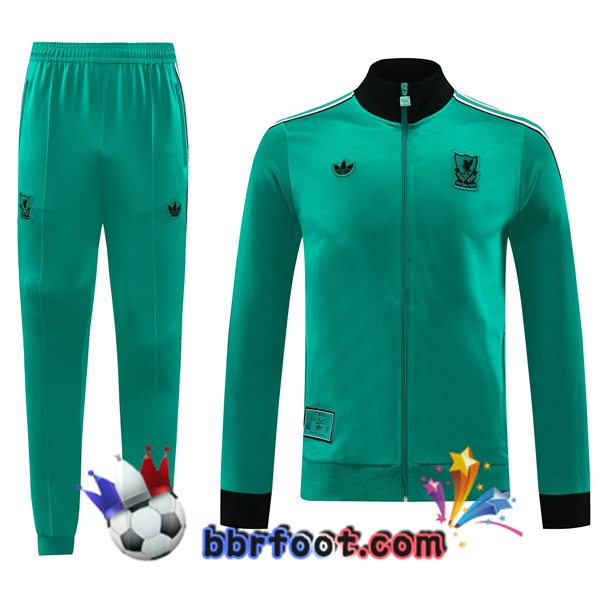 Survetement Foot - Veste FC Liverpool Vert 2025/2026 Survetement Foot - Veste FC Liverpool Vert 2025/2026