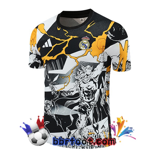Training T-Shirts Real Madrid Noir Blanc 2025/2026 Training T-Shirts Real Madrid Noir Blanc 2025/2026