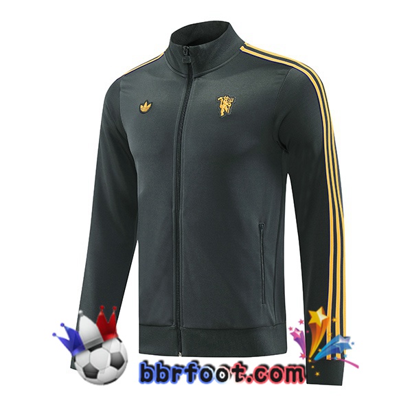 Veste Foot Manchester United Gris 2025/2026 Veste Foot Manchester United Gris 2025/2026