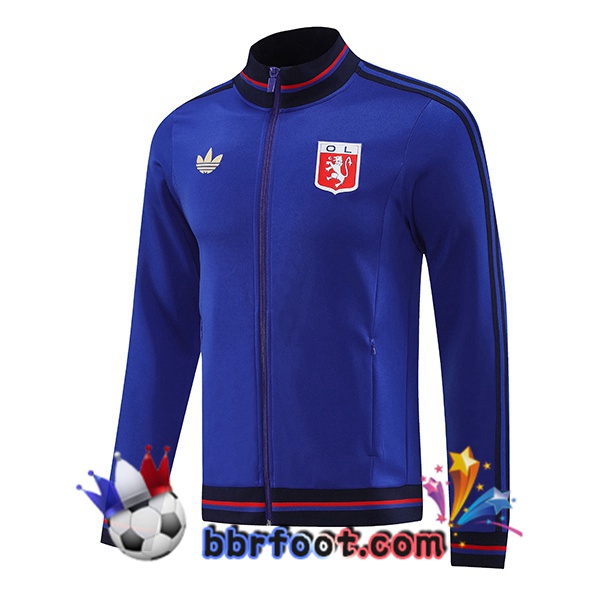 Veste Foot Lyon OL Bleu 2025/2026 Veste Foot Lyon OL Bleu 2025/2026