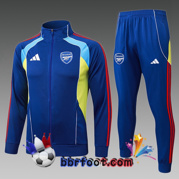 Survetement Foot - Veste Arsenal Enfant Bleu 2025/2026 Survetement Foot - Veste Arsenal Enfant Bleu 2025/2026