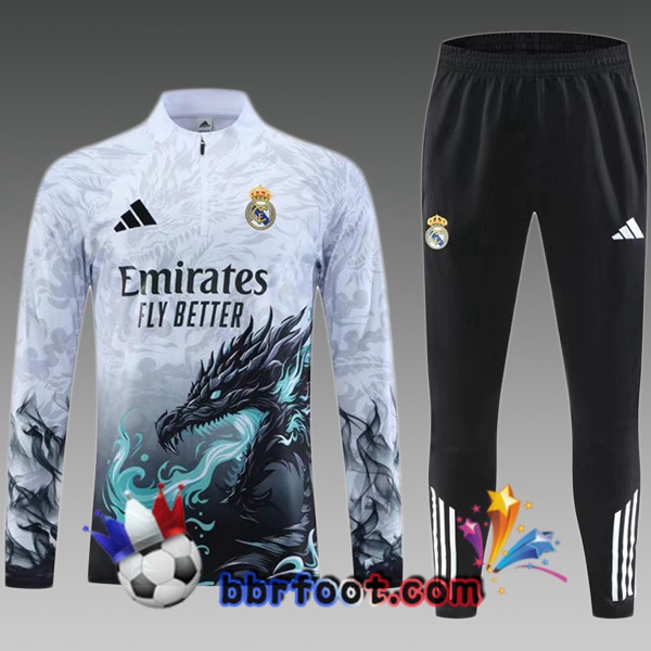 Survetement Foot Real Madrid Enfant Blanc 2025/2026