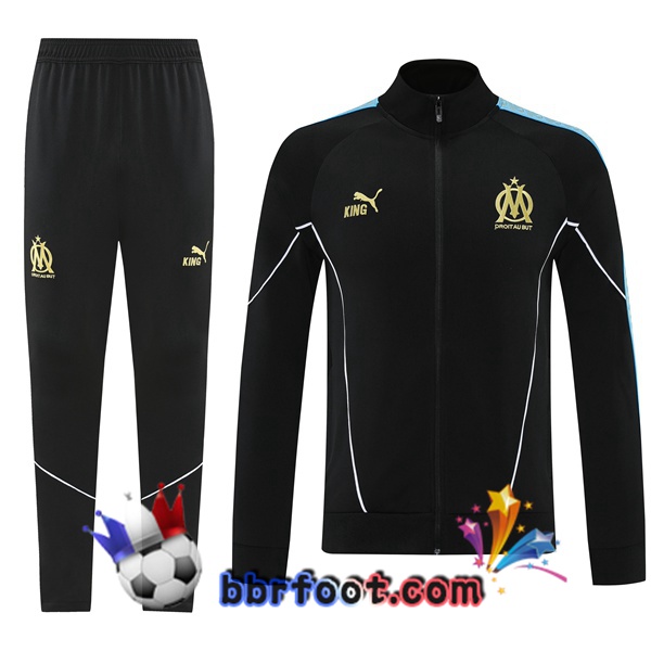 Survetement Foot - Veste Marseille OM Noir 2025/2026 Survetement Foot - Veste Marseille OM Noir 2025/2026