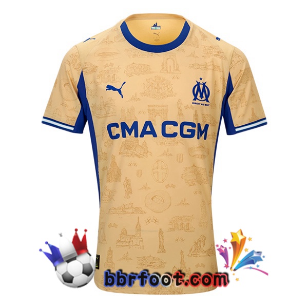 Maillot Foot Marseille OM Quatrieme Jaune 2025/2026 Maillot Foot Marseille OM Quatrieme Jaune 2025/2026