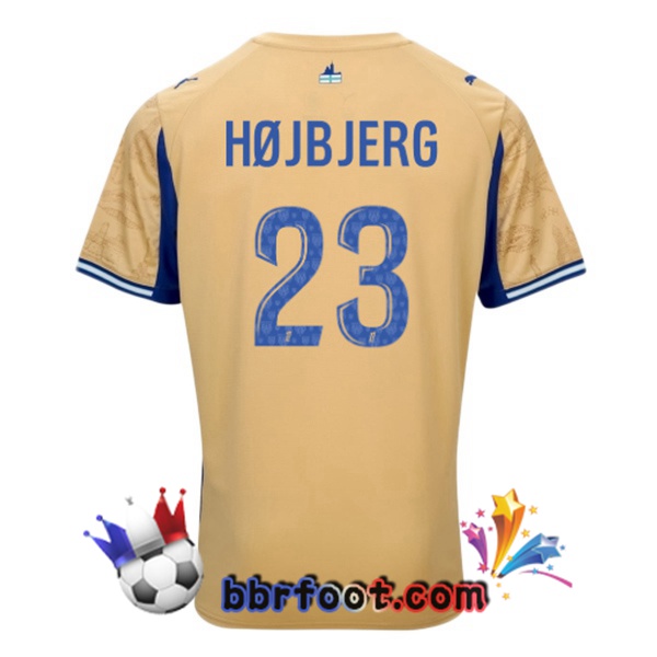 Maillot Foot Marseille OM (HØJBJERG 23) Quatrieme Jaune 2025/2026