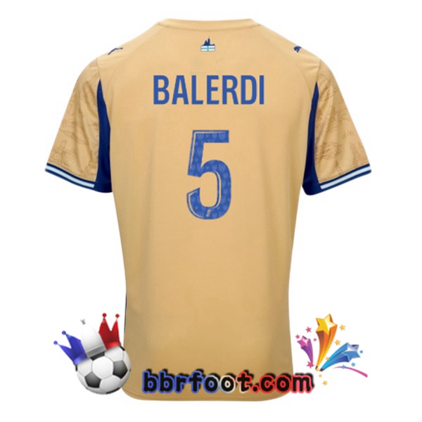 Maillot Foot Marseille OM (BALERDI 5) Quatrieme Jaune 2025/2026 Maillot Foot Marseille OM (BALERDI 5) Quatrieme Jaune 2025/2026
