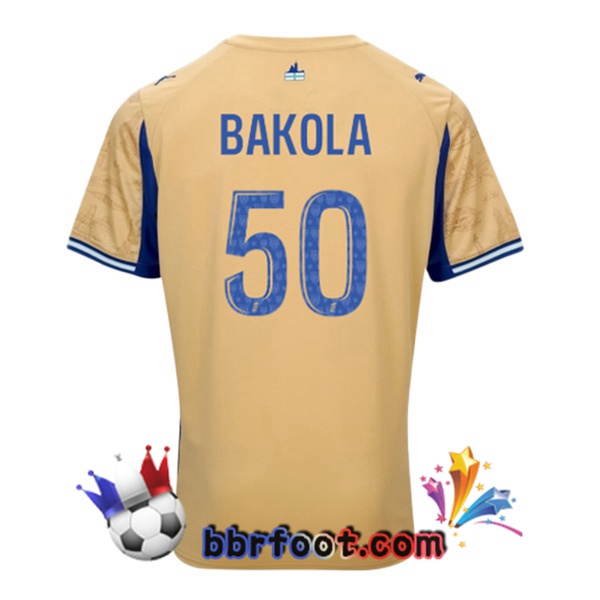 Maillot Foot Marseille OM (BAKOLA 50) Quatrieme Jaune 2025/2026
