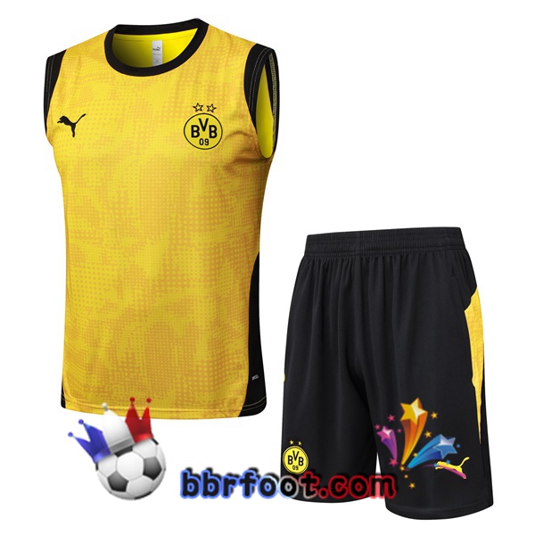Gilet Foot Dortmund BVB + Shorts Jaune 2025/2026 Gilet Foot Dortmund BVB + Shorts Jaune 2025/2026