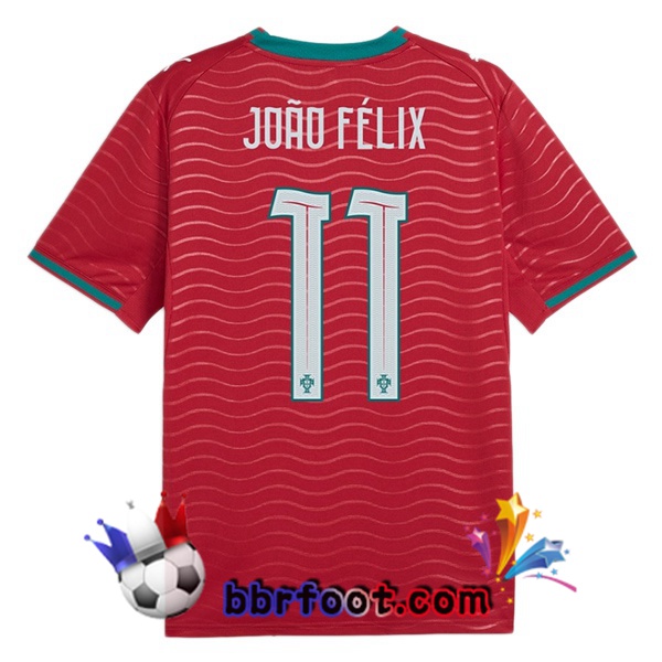 Maillots Equipe De Portugal (João Félix 11) Domicile Rouge FIFA World Cup 2026