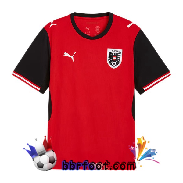 Maillots Equipe De Autriche Domicile Rouge Noir FIFA World Cup 2026