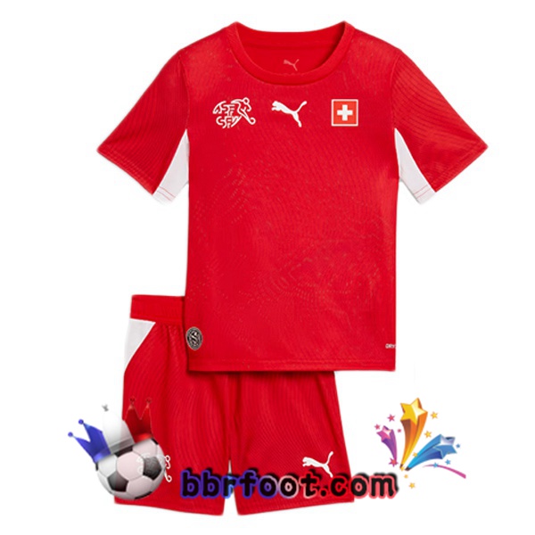 Maillots Equipe De Suisse Enfant Domicile Rouge FIFA World Cup 2026 Maillots Equipe De Suisse Enfant Domicile Rouge FIFA World Cup 2026