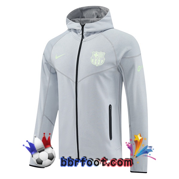 Sweat A Capuche FC Barcelone Gris 2025/2026 Sweat A Capuche FC Barcelone Gris 2025/2026