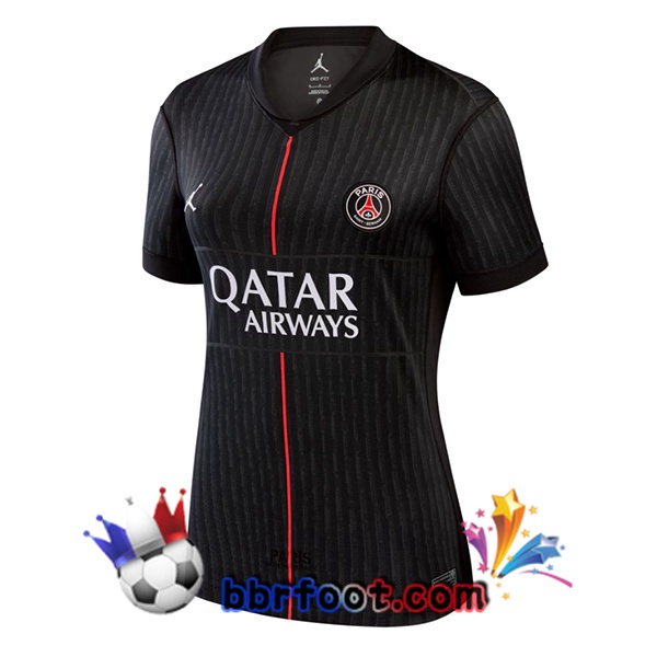 Maillot Foot Paris PSG Femme Quatrieme Noir 2025/2026