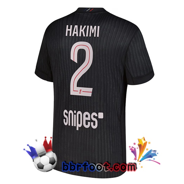 Maillot Foot Paris PSG (Hakimi 2) Quatrieme Noir 2025/2026 Maillot Foot Paris PSG (Hakimi 2) Quatrieme Noir 2025/2026