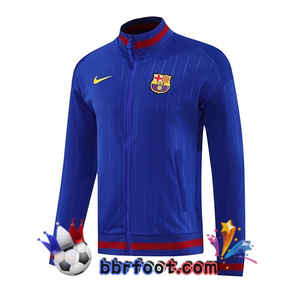 Veste Foot FC Barcelone Bleu 2025/2026 Veste Foot FC Barcelone Bleu 2025/2026