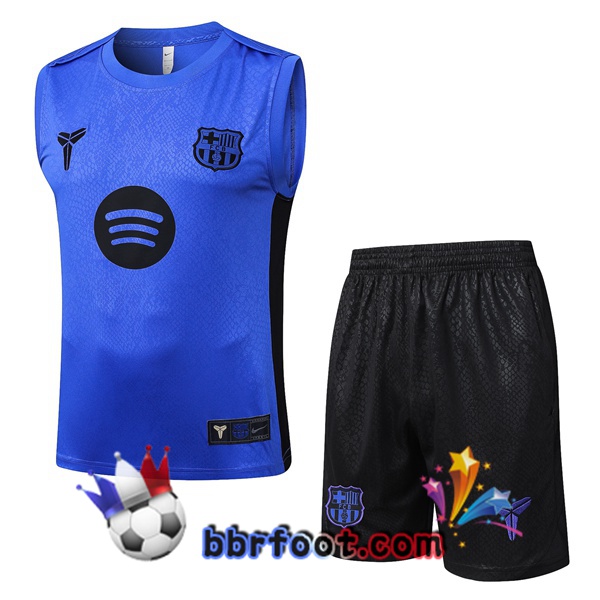 Gilet Foot FC Barcelone + Shorts Bleu 2025/2026 Gilet Foot FC Barcelone + Shorts Bleu 2025/2026