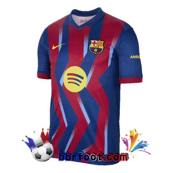 Maillot Foot FC Barcelone Quatrieme Bleu Rouge 2025/2026 Maillot Foot FC Barcelone Quatrieme Bleu Rouge 2025/2026
